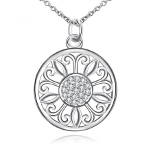 Fashion Women Trendy Brand Top Quality CZ Silver Pendants Necklaces